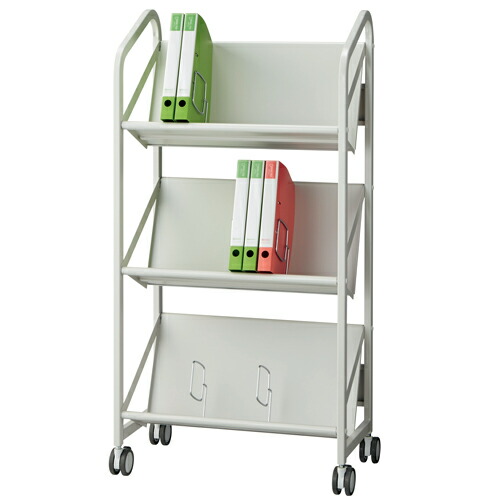 楽天市場】3段 カルテワゴン ファイルラック 仕切り9本付き ホワイト