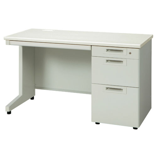 プラス 片袖机 RJ-126D-3 LGY エルグレー 引出D 829903|オフィスランド