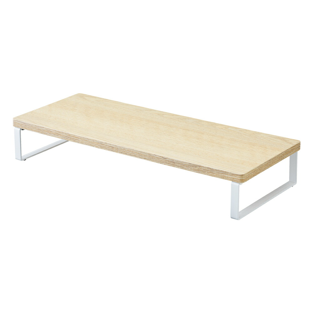 [10 times all product points for entry from 8/24 20:00 to 27 9:59] LIHIT LAB (Richtrab) MDF Desk Stand Slim 500 x 200 Low Type Natural A8002-35 Desk Storage Desk Computer Monitor Keyboard Assembly