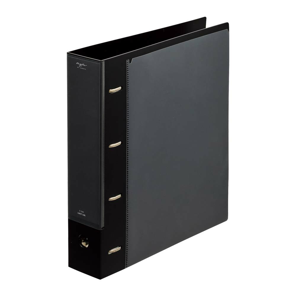 【楽天市場】リヒトラブ LIHITLAB myfa コレクションファイルワイド A4 ジェットブラック F3301-24 穴空け式ファイル