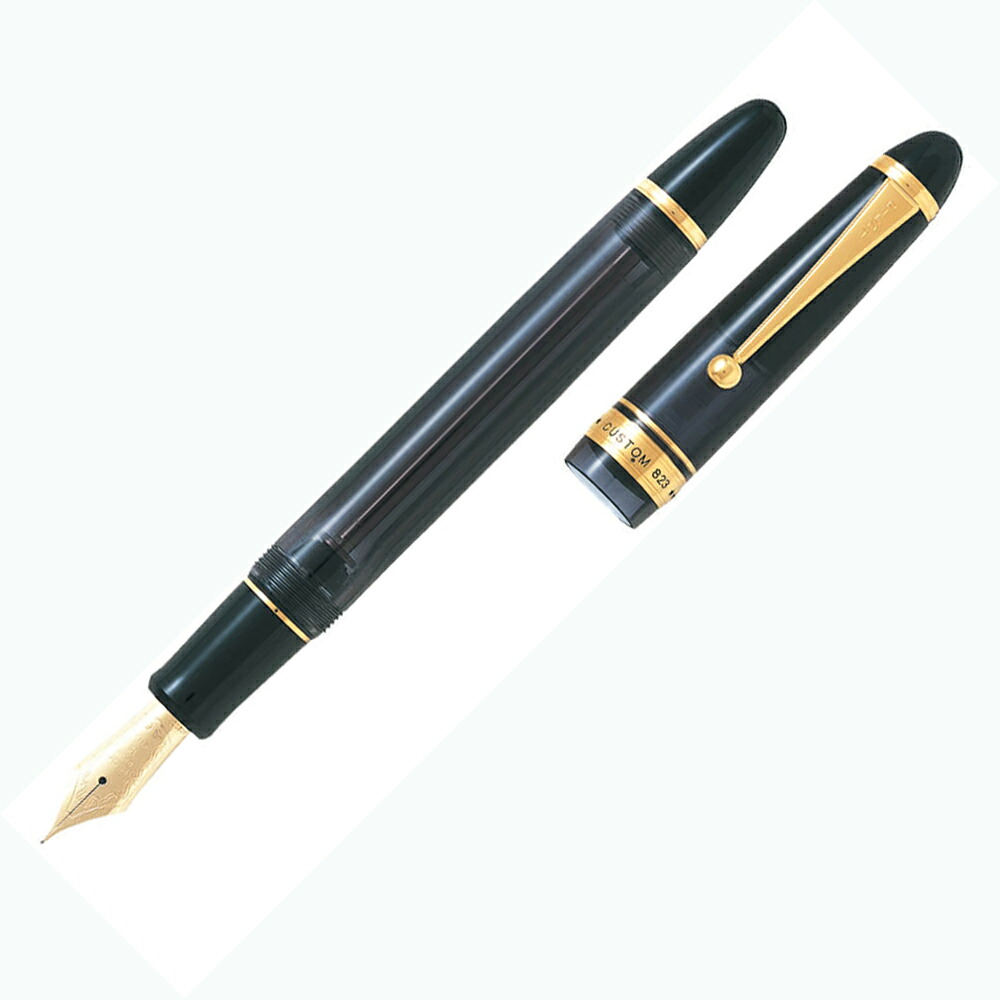 【4月4日20時-10日1時59分までエントリーで2点購入P5倍・3点以上でP10倍】パイロット PILOT 万年筆 カスタム 823 透明ブラック 太字 ギフトケース付き FKK-3MRP-TB-B CUSTOM