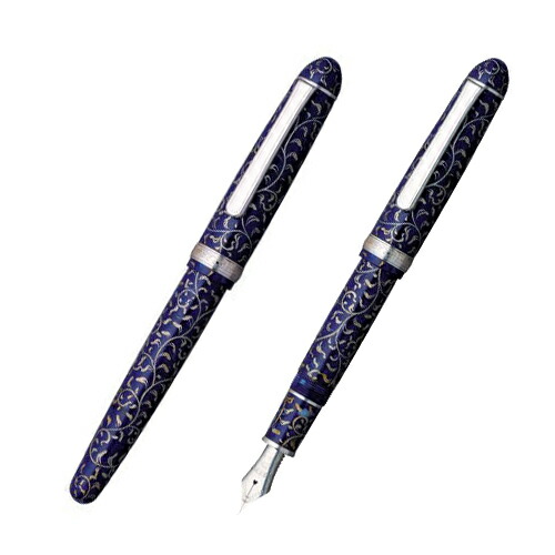 【6月4日20時-11日1時59分までエントリーで2点買いもとめるP5倍・3点以上でP10倍】【製造会社欠品中 納期宙ぶらりん】【貨物輸送無料】【ラッピング無料】プラチナ萬年筆 筆 ＃3776 世紀 セルロイド唐草 沈プラチナ PTB-80000SR＃55-3 中字
