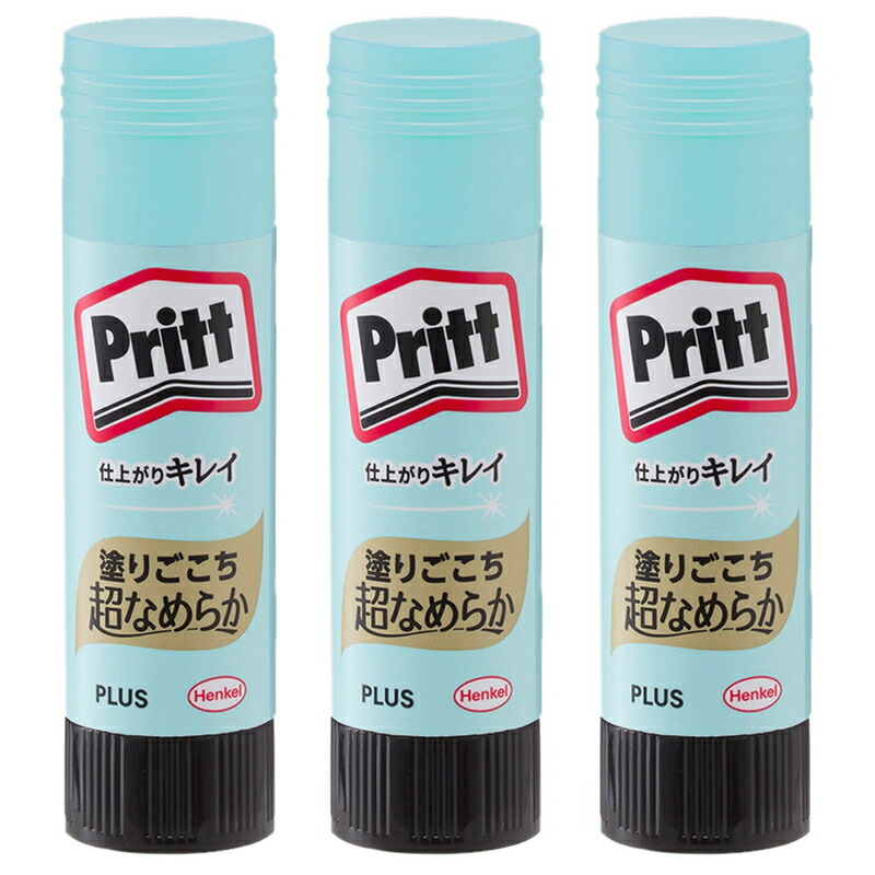 楽天市場】【1日限定全商品P2倍】プラス(PLUS) スティックのり Pritt（プリット） ミディアム 20g 3本パック NS-702-3P  セリースパック入り 29-706 : オフィスランド