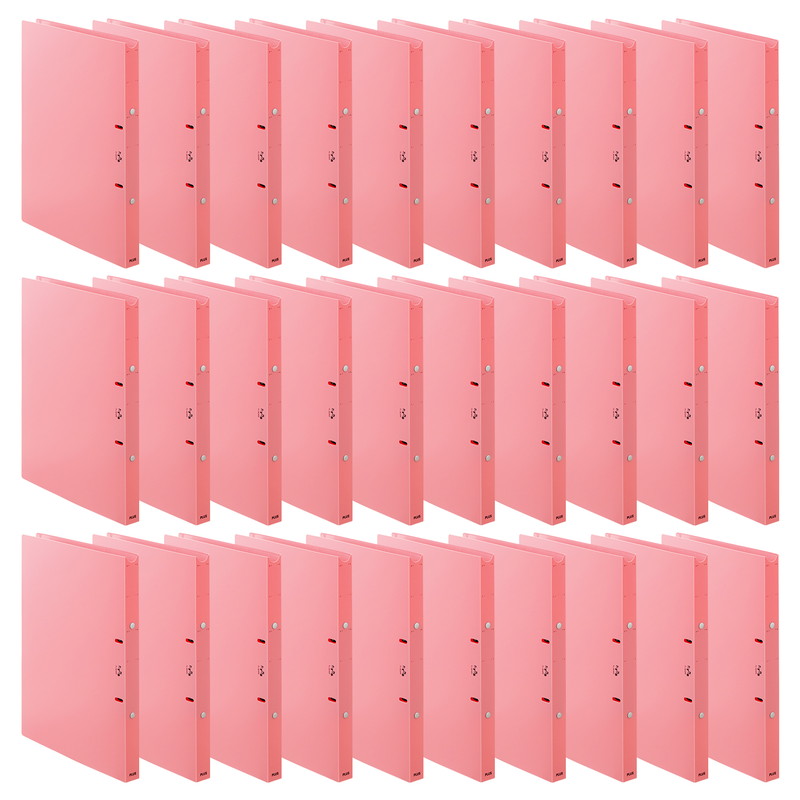 【7月19日20時-26日1時59分までエントリーで全商品ポイント10倍】【送料無料】プラス(PLUS) 「たすけあ」ファイル 利用者カルテ リングファイル ピンク 30冊パック 98-049*30　FL-804RF｜オフィスランド