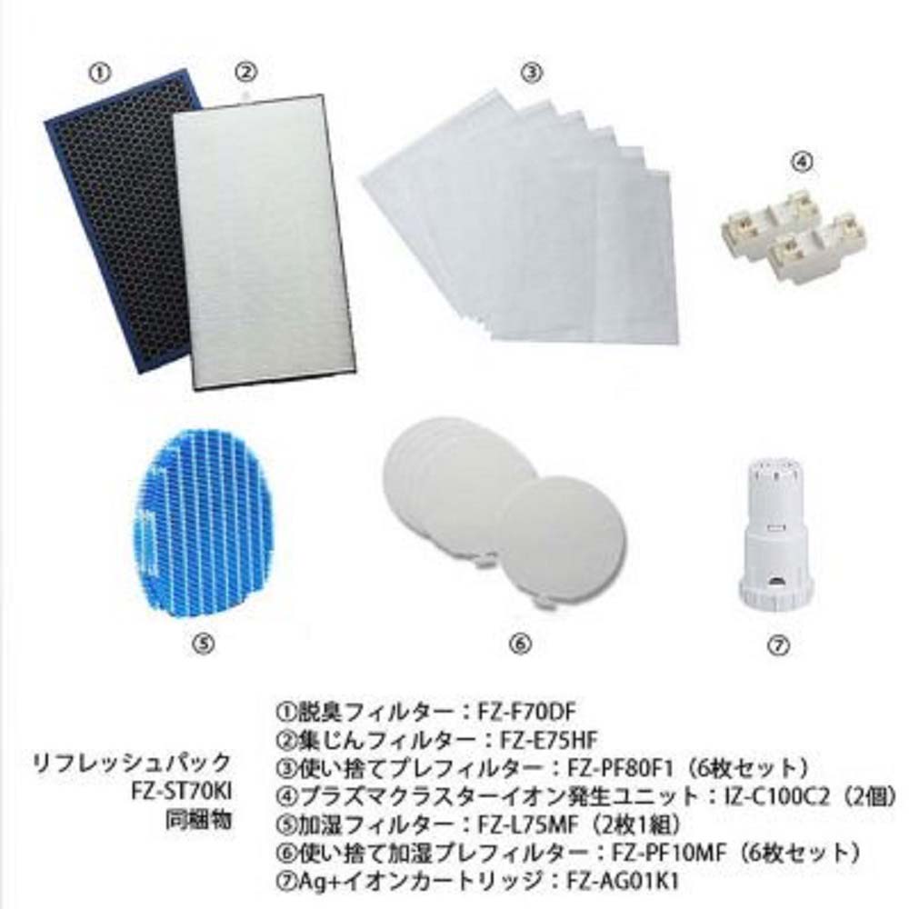 【7月19日20時-26日1時59分までエントリーで全商品ポイント10倍】シャープ SHARP リフレッシュパック FZST70KI 空気清浄機 プラズマクラスター イオン交換ユニット フィルター 脱臭 集じん 加湿 交換用|オフィスランド