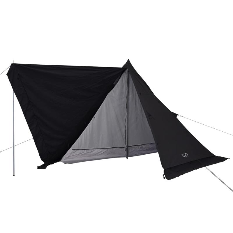 DOD(ディーオーディー) ムシャテント 1人用 火の粉に揺るぎない TC 原材料の ソロ円蓋 T1-819-TN/BK/KH