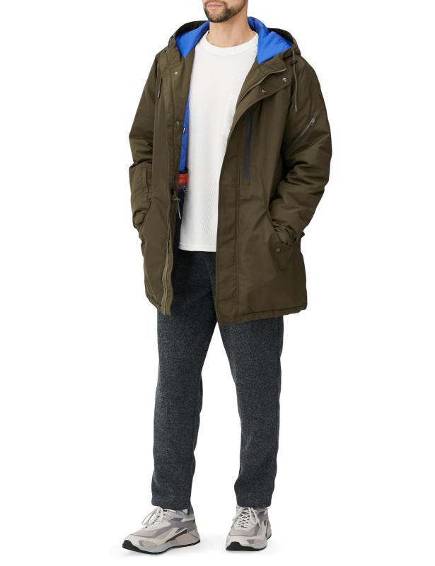 [ Essentials] Outer 16箇所の収納ポケット付き パーカーコート 撥水 パファー メンズ