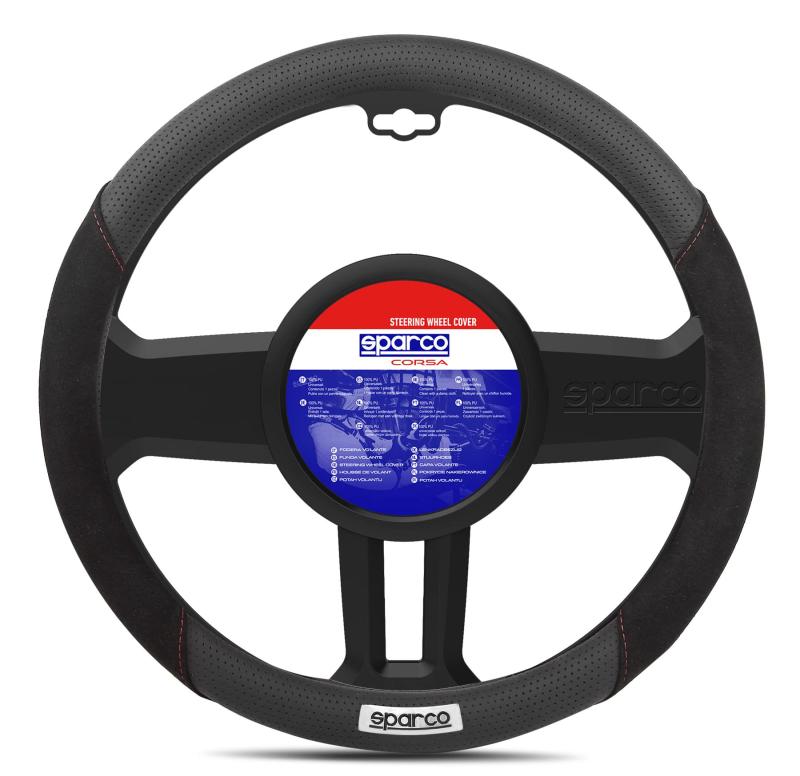SPARCO- ステアリングカバー スエード M SPC1112BK 1112BK