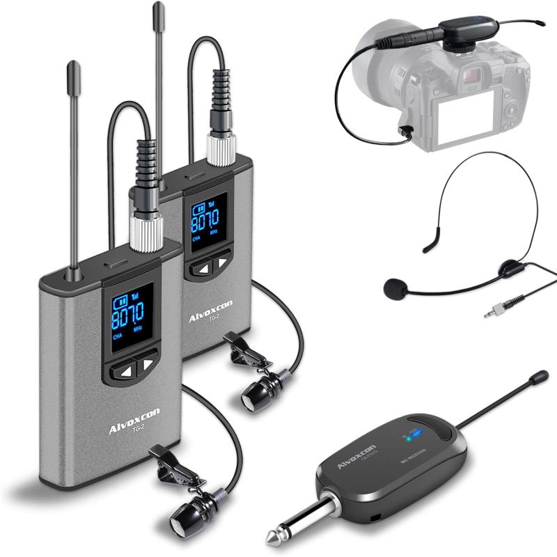 ワイヤレスマイク UHF ピンマイク ワイヤレス ヘッドセットマイク クリップマイク ハンズフリーマイク 無線マイク 動画撮影 録音 拡声 カメラ スマホ 軽量 送|Ms Palette