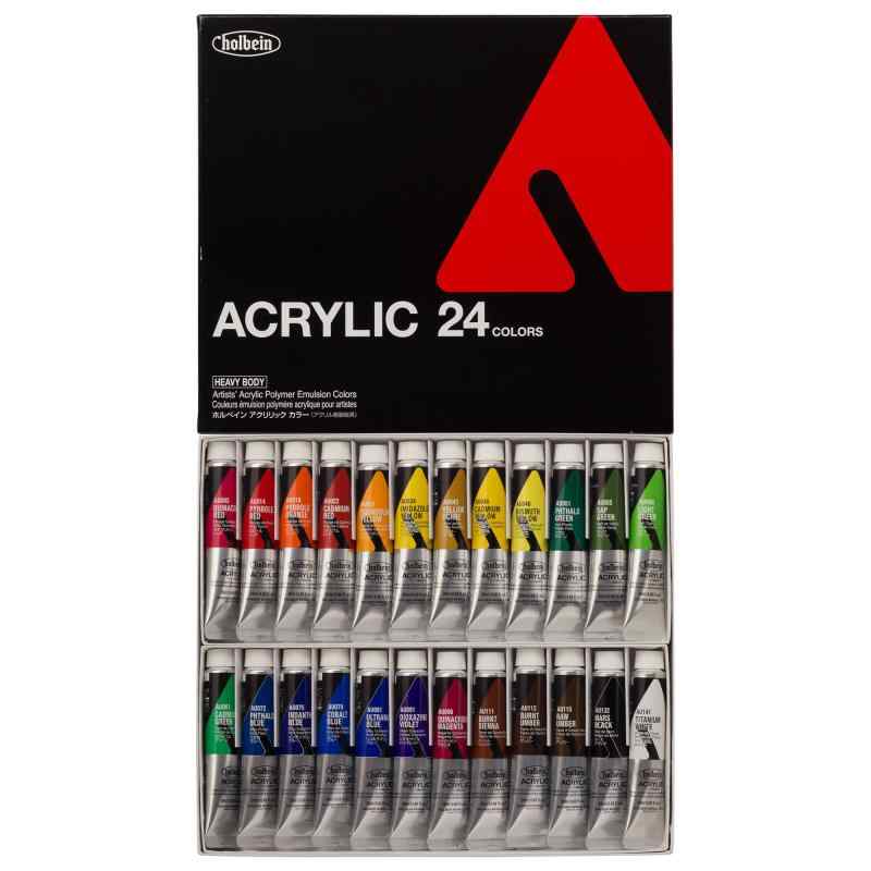ホルベイン アクリリック 色合い［甚だしい上半身］金995 20ml 24色仕掛ける 16995