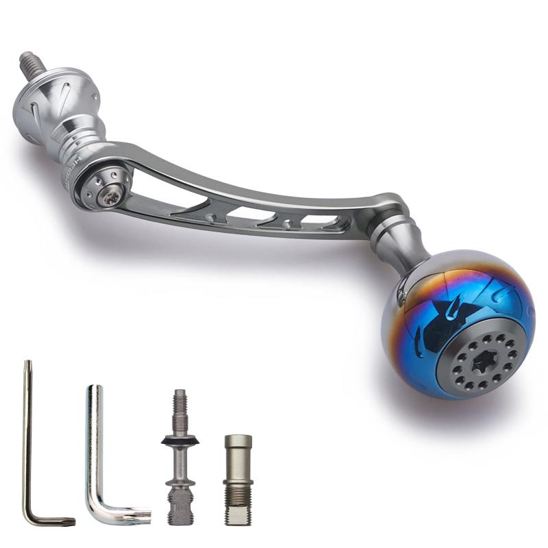 楽天市場】55-60mm可変 リール ハンドル 30mm ハンドルノブ 搭載