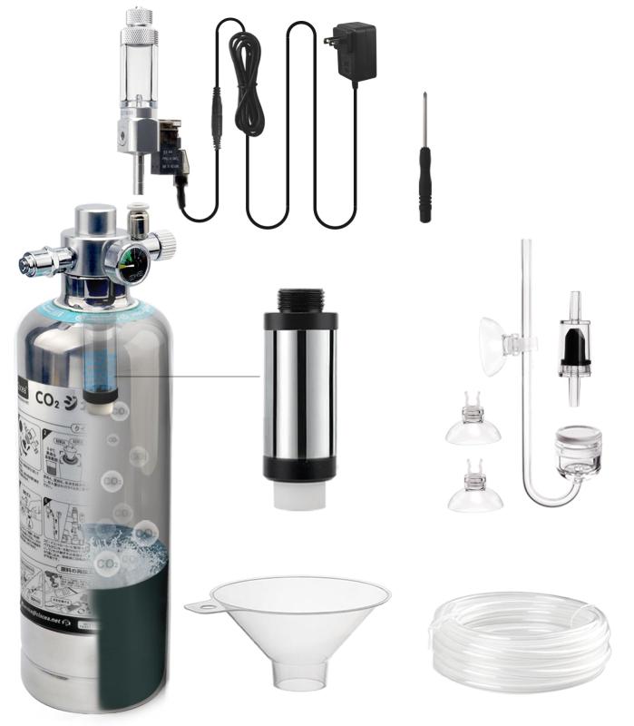 緊急値引き　Clscea 化学反応式　CO2ボンベセット 楽天市場】【送料無料】Clscea 水槽用化学反応式co2ジェネレーター