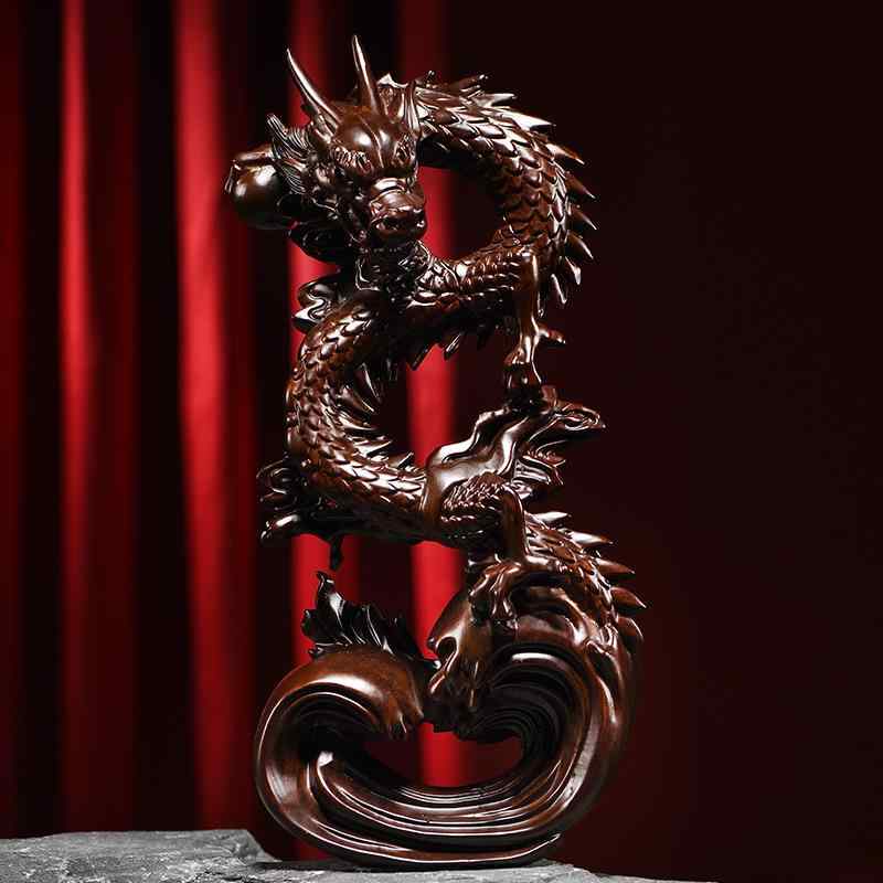 楽天市場】【総高11cm】龍 木彫り 置物 仕様：無垢 / 素材：楠（干支