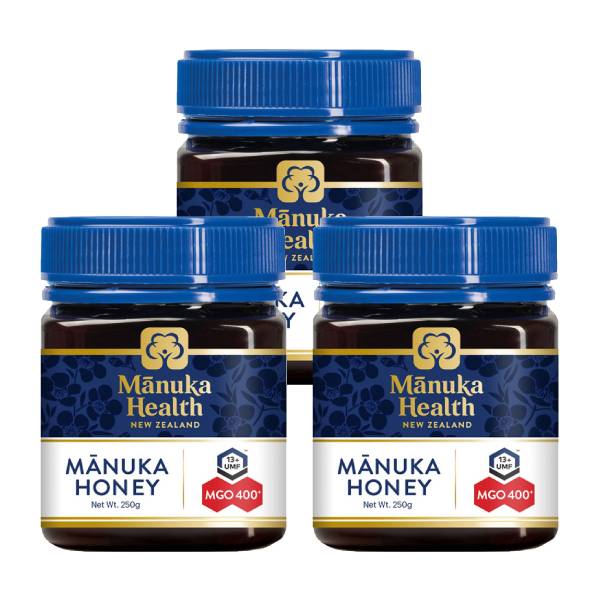 マヌカヘルス マヌカハニー MGO400 UMF13 250g×3個 正規輸入品 マヌカ MANUKA HEALTH HONEY はちみつ 蜂蜜  マヌカ蜂蜜 天然 ピュア ピュア蜂蜜 ハニー ニュージーランド産 SH 売れ筋商品