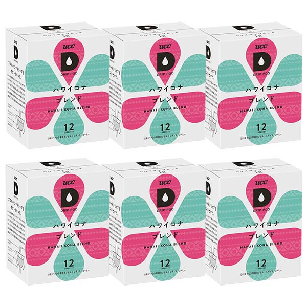 UCC ドリップポッド DRIPPOD 専用カプセル ハワイコナブレンド 6箱 【3～4営業日以内に出荷】【送料無料】ユーシーシー 上島珈琲 ブラック コーヒー バラエティ アイスコーヒー ホットコーヒー カプセルコーヒー コーヒーメーカー