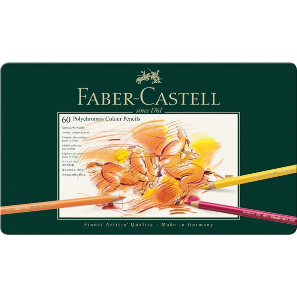 FABER-CASTELL（ファーバーカステル） ポリクロモス色鉛筆 60色（缶入）110060 （23100）