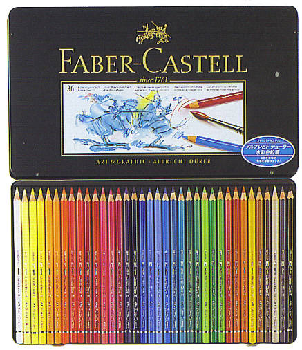 FABER-CASTELL（ファーバーカステル） アルブレヒトデューラー水彩画色鉛筆（36色：缶入） 117536 （13860）★包みひな形にうつり変わり有★