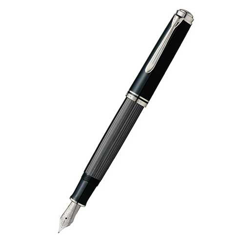 【楽天市場】Pelikan（ペリカン） スーベレーン シルバートリム 万年筆 ブラックストライプ M805 （68000） 【RCP