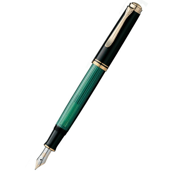 Pelikan ペリカン 万年筆 スーベレーン M1000 グリーンストライプ 新品)Pelikan ペリカン 万年筆 スーベレーン M400 グリーン