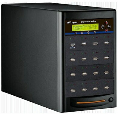 USBデュプリケーター　JetCopier　UBC-V115　1：15　USBコピー機　業務用　高速　複製　大量コピー　PC不要　フォーマット　完全消去　クイック消去　非同期コピー対応