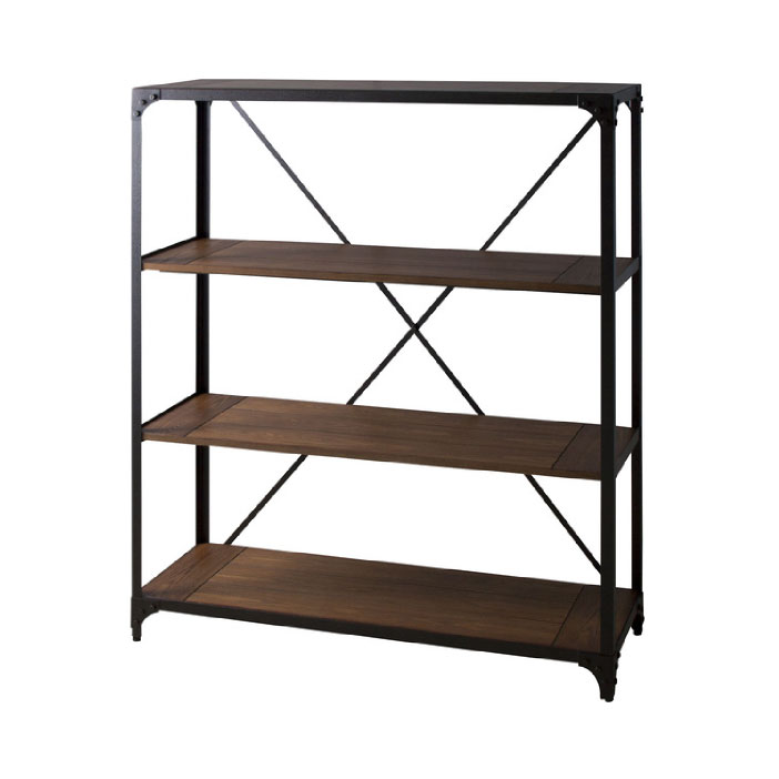 楽天市場】東谷 ワイドラック4段 シェルフ オープンラック 棚 木目