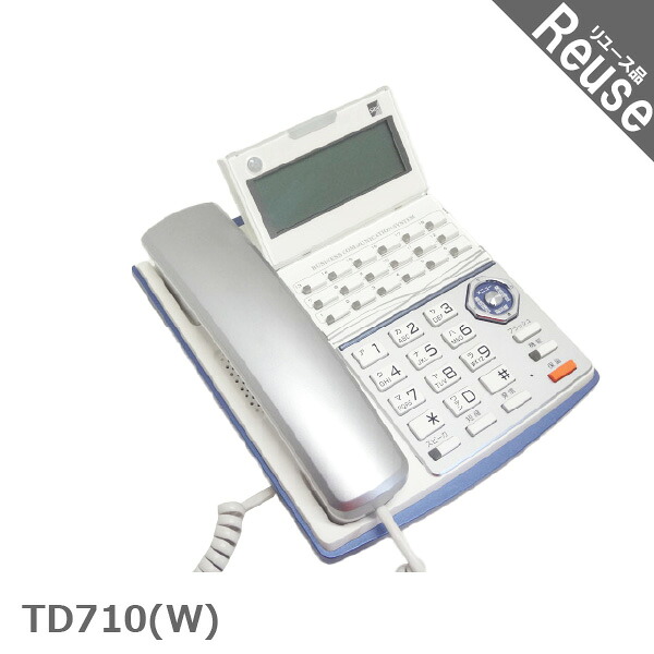 【中古】 ビジネスフォン ビジネスホン SAXA製 TD710(W) 18ボタン標準電話機（白） サクサ オフィス 電話機 会社 事務所 業務用 JP-F11403B &there4;｜オフィス家具の店 PORTE（ポルテ）