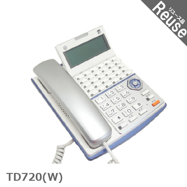 【中古】 ビジネスフォン ビジネスホン SAXA製 TD720(W) 30ボタン標準電話機（白） サクサ オフィス 電話機 会社 事務所 業務用 JP-043410B ∴