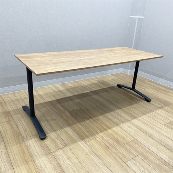 【中古】 イトーキ ミーティングテーブル 完成品 ホバーテーブル 固定タイプ W1800 D750 オーク
