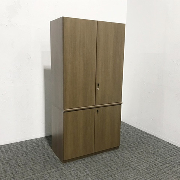 【中古】 エグゼクティブ書庫 役員室用書庫 木目キャビネット オカムラ ネオウッドダーク