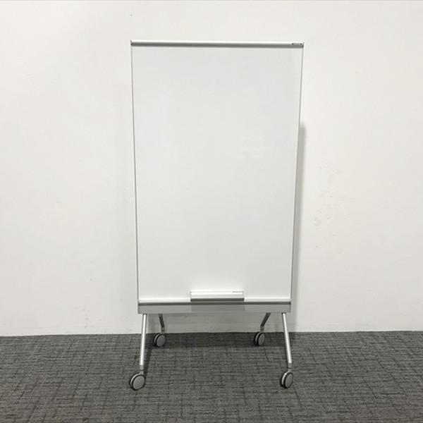 【中古】 ホワイトボード 脚付 両面式 縦型 アルトトーク 片面投影対応暗線入り オカムラ シルバー