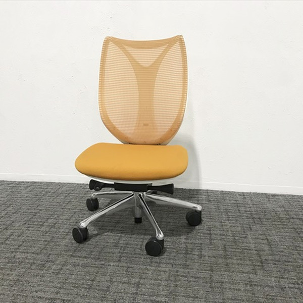 【中古】 オカムラ サブリナチェア ハイバック 肘無 オフィスチェア オレンジ 19,272円