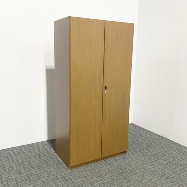 【中古】 書庫 木目 ブラウン オカムラ 社長室家具 エグゼクティブ 両開き