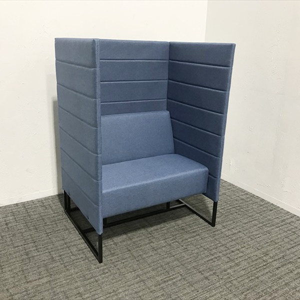 【中古】 パネル付きソファー 応接用ソファ 集中ブース アスプルンド ブルー 15,675円