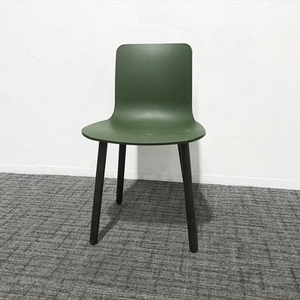 【中古】 ミーティングチェア 肘無 ハル RE ウッド Vitra ヴィトラ グリーン