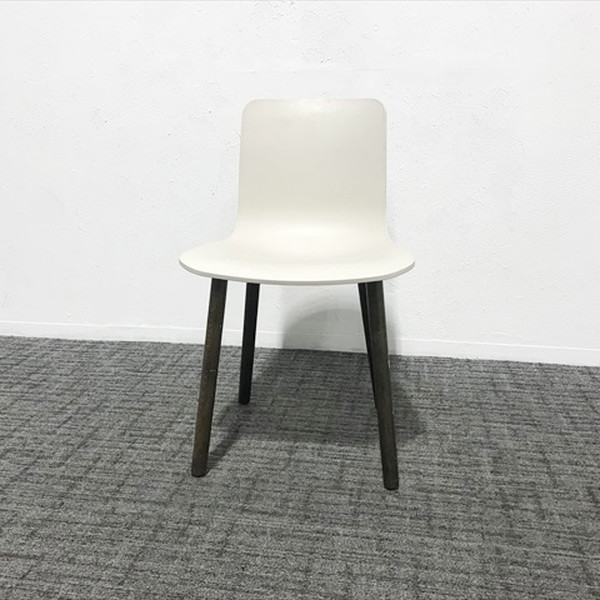 【中古】 ミーティングチェア 肘無 ハル RE ウッド Vitra ヴィトラ ホワイト