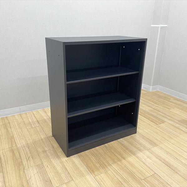 【中古】 イトーキ オープン書庫 エスキャビネット スチールキャビネット W900 H1100 ブラック｜オフィス家具の店 PORTE（ポルテ）