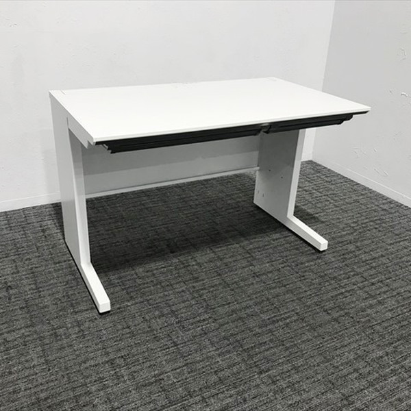 【中古】 コクヨ 平デスク iS 引出し付 オフィスデスク ホワイト □｜オフィス家具の店 PORTE（ポルテ）