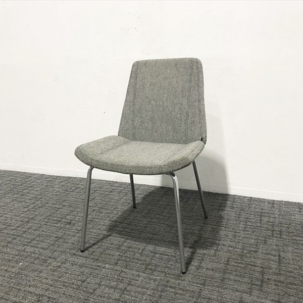 【中古】 ミーティングチェア 肘無 カフーツ アームレスサイドチェア KEILHAUER キールハワー グレー