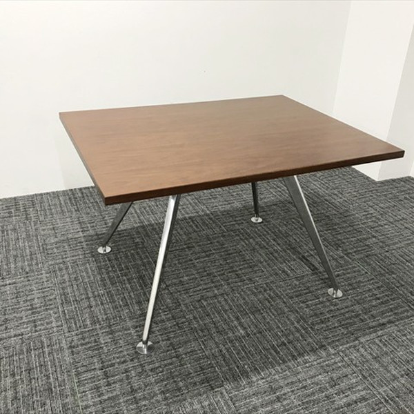 【中古】 ミーティングテーブル 完成品 木目調ブラウン｜オフィス家具の店 PORTE（ポルテ）