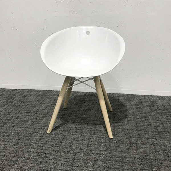 【中古】 ミーティングチェア 肘付 相合家具 ホワイト