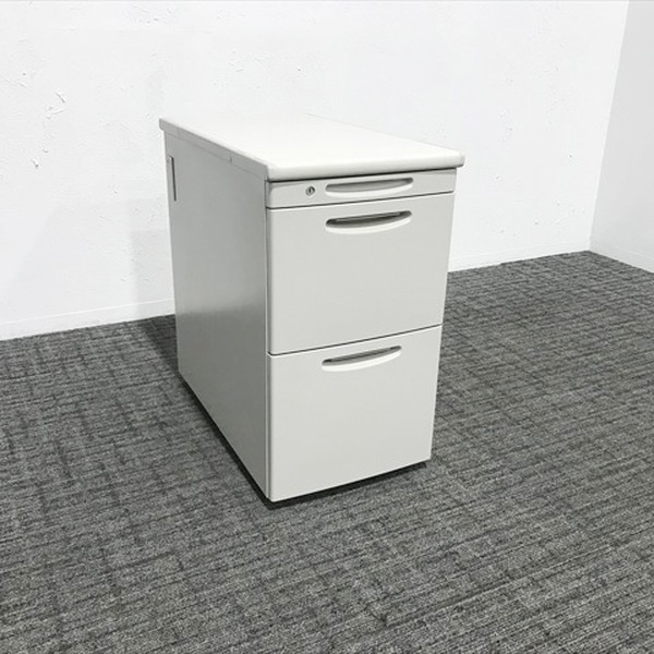 【中古】 脇デスク 3段 SD オカムラ ライトスモーク