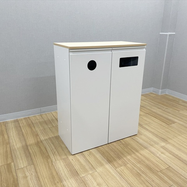 【中古】 井上金庫 ダストボックス IRE リサイクルステーション ボトル 一般ゴミ用 天板付 業務用 ホワイト