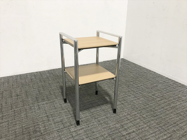 【中古】 電話台 インターレイス オカムラ 木目調プレーン