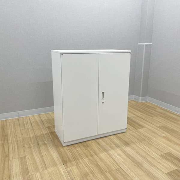 【中古】 イトーキ 両開き書庫 シンライン 天板付 スチールキャビネット ホワイト 29,700円