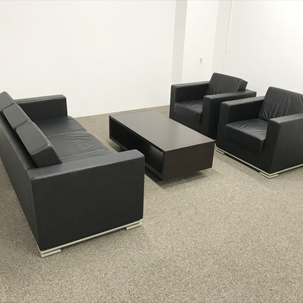 【中古】 イトーキ ソファ 4点セット L26 応接セット ブラック