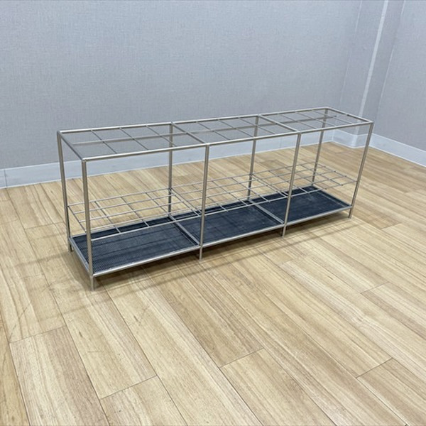 【中古】 傘立て 業務用 約72本用 シルバー