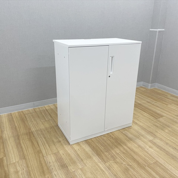【中古】 コクヨ 両開き書庫 エディア ダブルベース型 天板付 スチールキャビネット W900 ホワイト 29,700円
