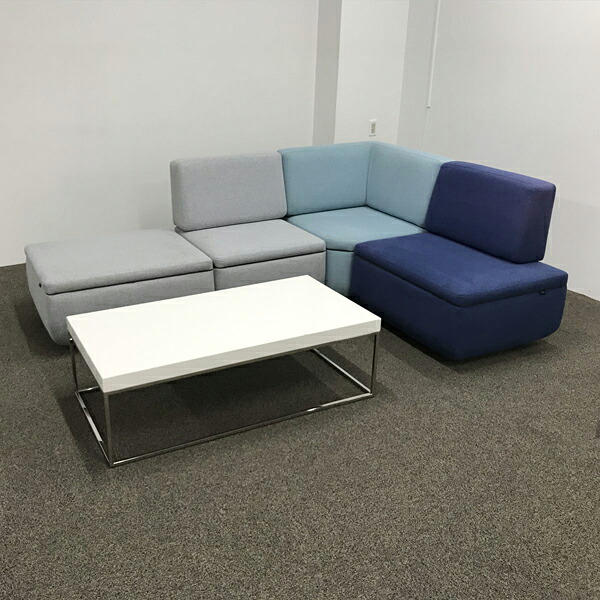 【中古】 プラス ソファ 5点セット ワークフラン 応接セット -