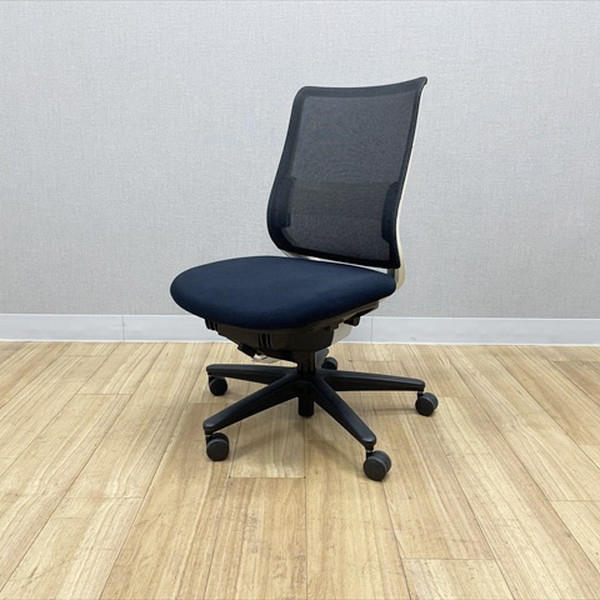 【中古】 コクヨ ミトラ スタンダードバック メッシュ ランバーサポート付 肘無 オフィスチェア ブラック