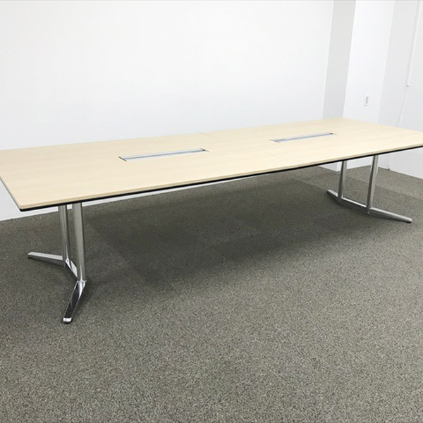 【中古】 オカムラ ミーティングテーブル 要組立 ラティオ2 2枚天板 会議机 プレーン|オフィス家具の店 PORTE(ポルテ)